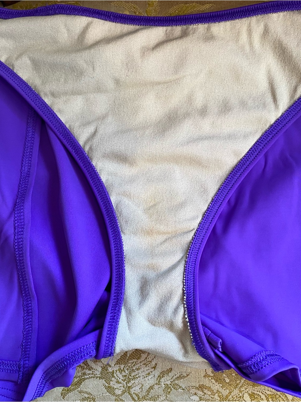 Victoria's Secret Vivid Purple Orange Pink Bikini Top S & Swim Skirt M Beach Set - Picture 12 of 13